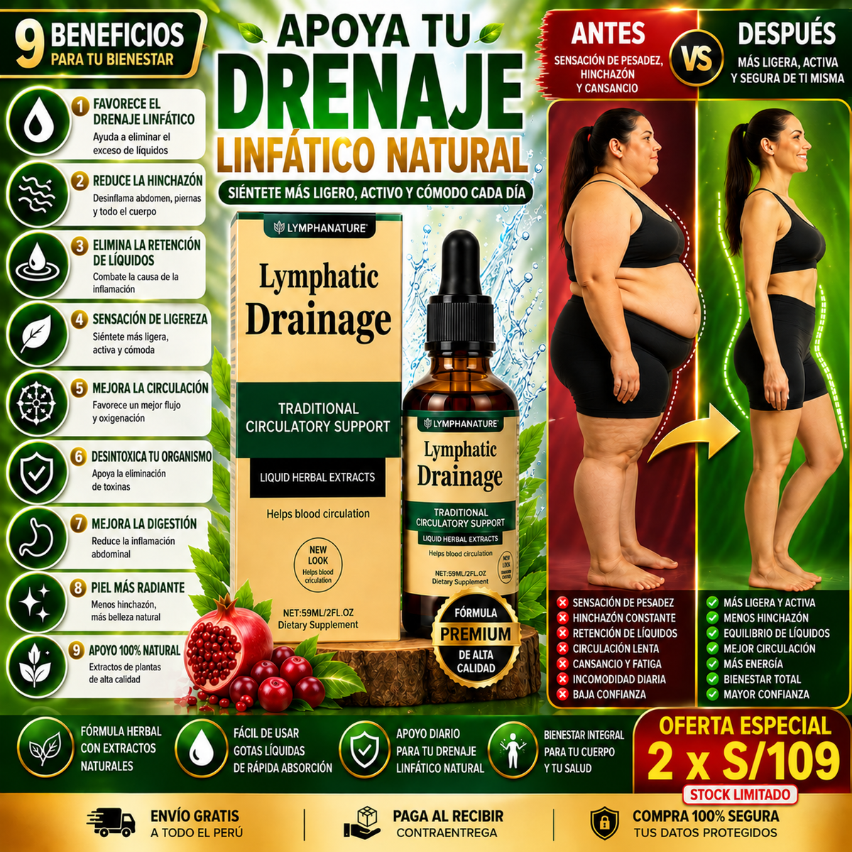 LYMPHANATURE - DRENAJE LINFÁTICO (59 ML)