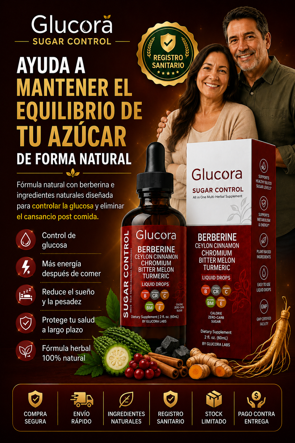 Berberina - Gotas para el control de la glucosa