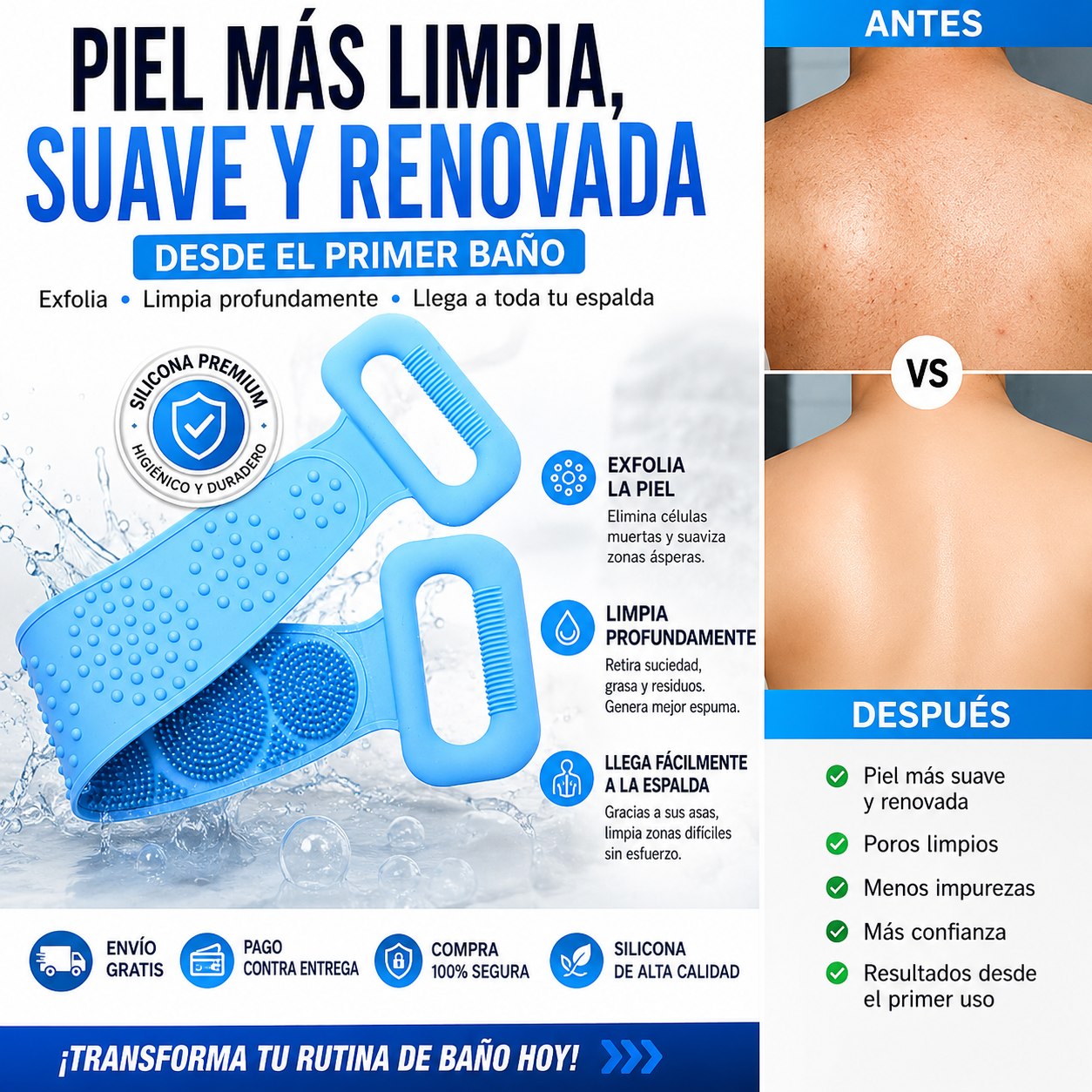 Cepillo Exfoliante para una Limpieza Profunda de la Piel
