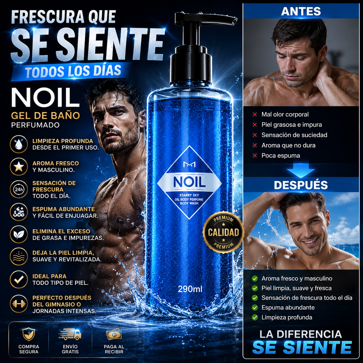 Gel corporal para ducharse
