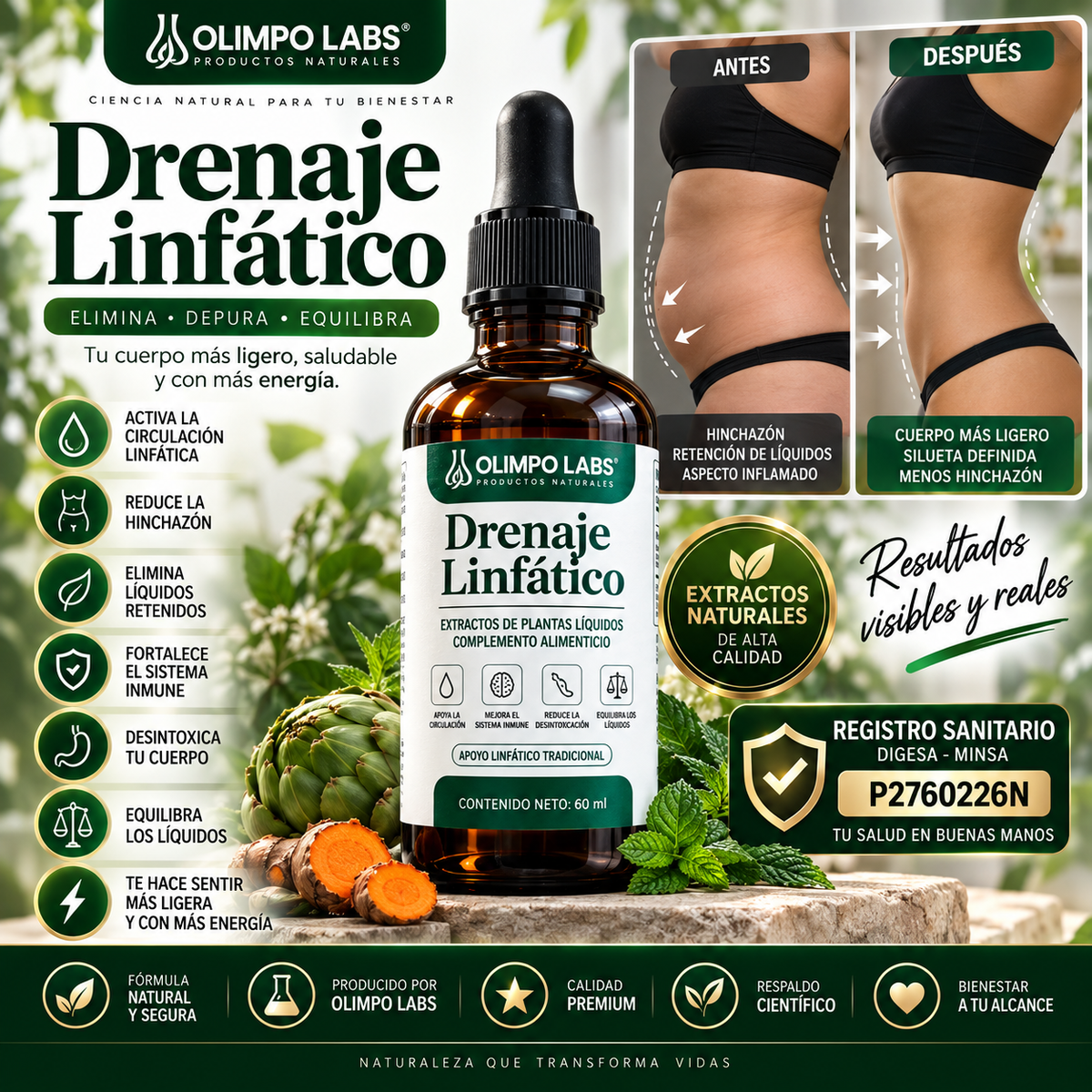 Olimpo Labs - Drenaje Linfático (60ML)  con RG