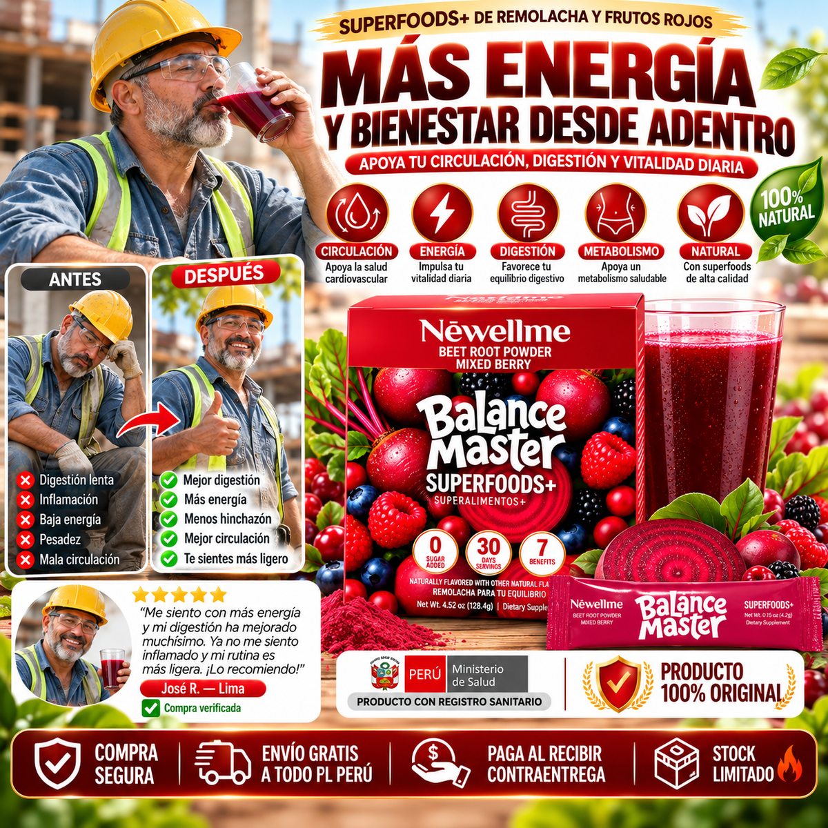 BALANCE MASTER – SUPERFOODS+ (30 SOBRES)