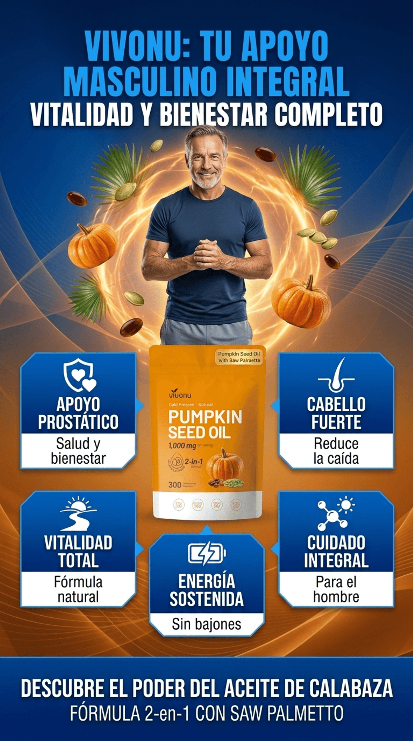 Aceite semilla de calabaza - pumpkin seed oil & saw palmetto
