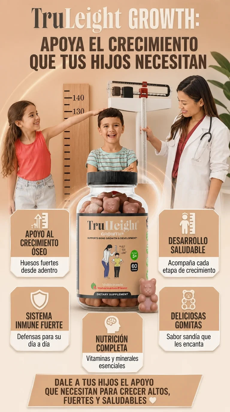 TruHeight- Gomitas que apoyan el crecimiento