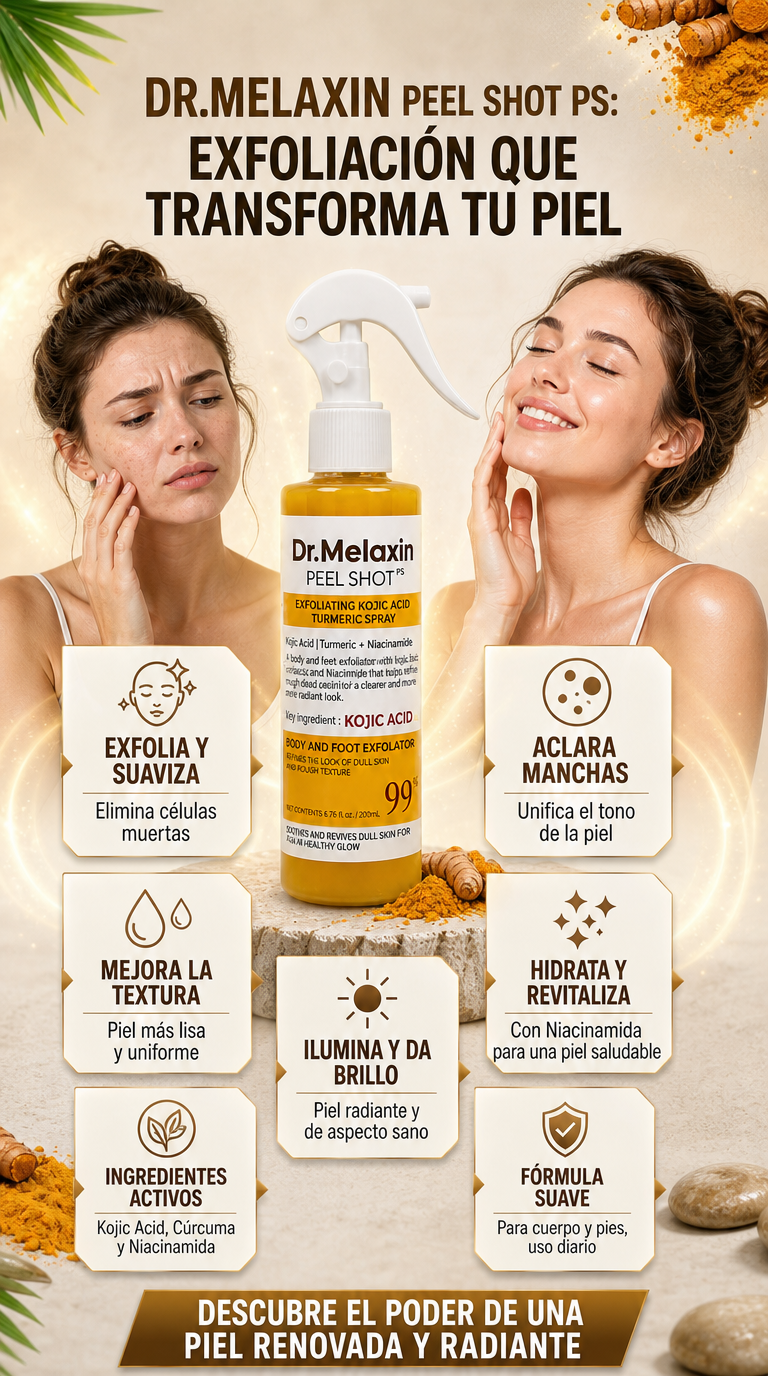DR. MELAXIN PEEL SHOT (200ML)- Exfoliante corporal en Spray