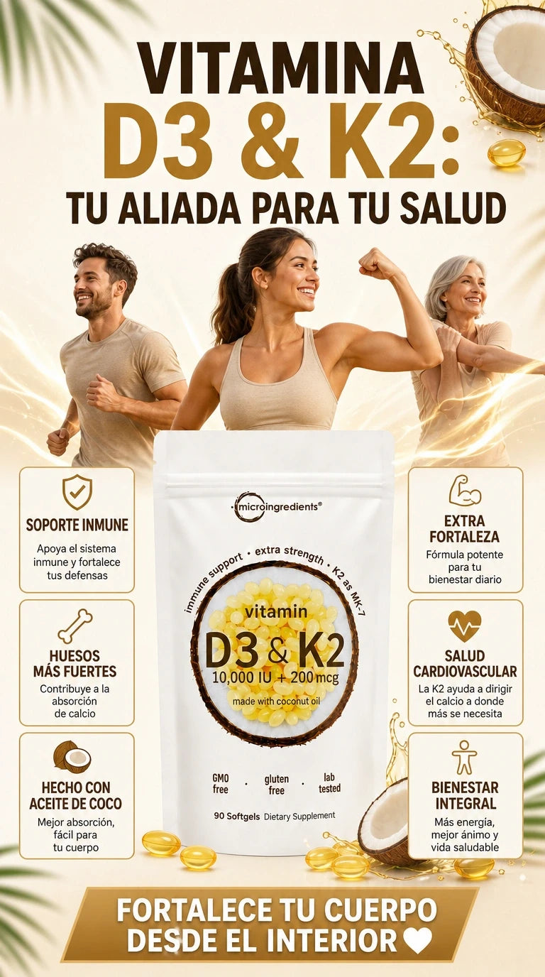 VITAMINA D3 & K2 -  90 Softgels