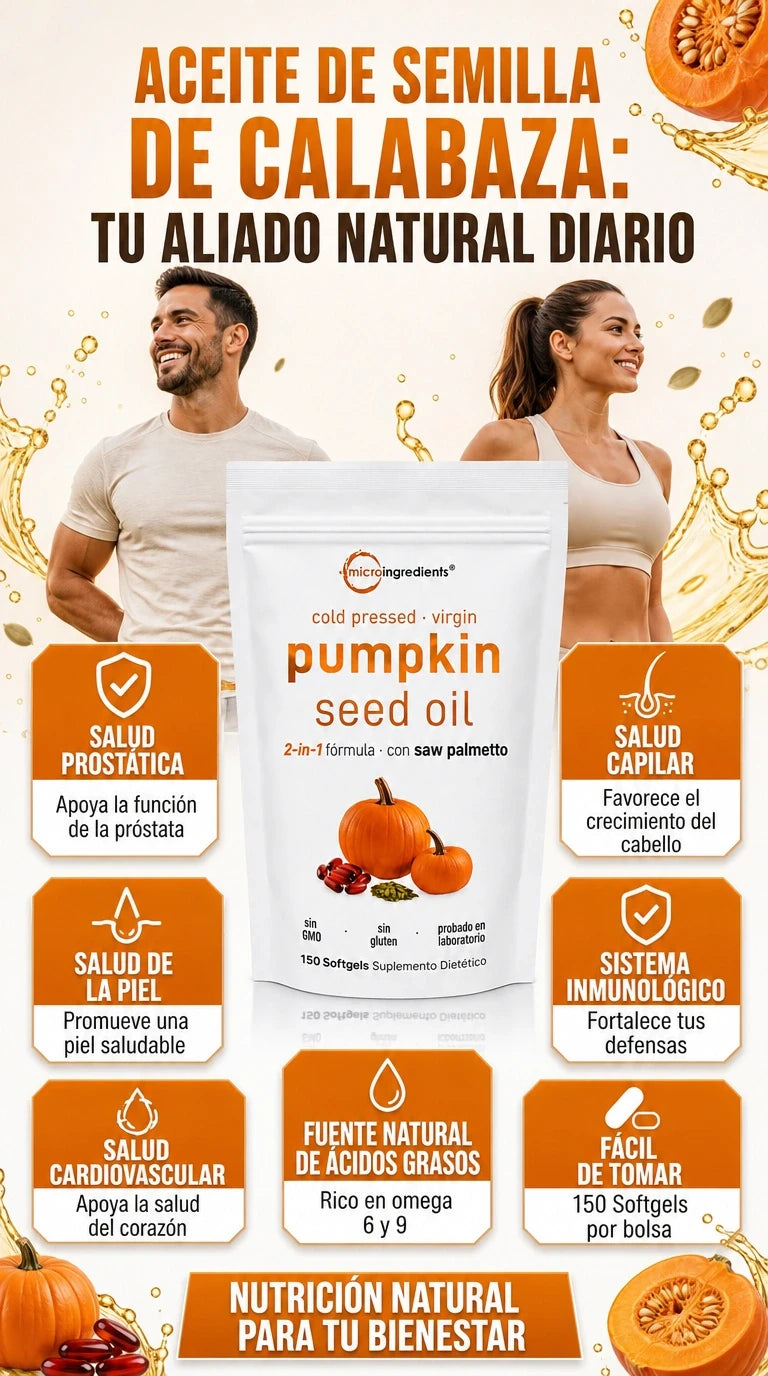 ACEITE DE SEMILLA DE CALABAZA - 150 Cap Blandas